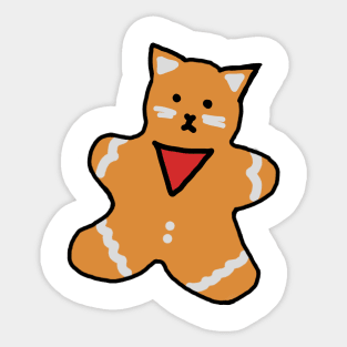 Gingerbread Merlin Cat Sticker